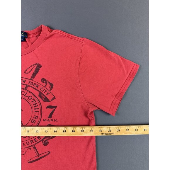 Rare Vintage Y2K Polo Ralph Lauren Red Shirt Youth Large Streetwear Hype Promo - Picture 7 of 8